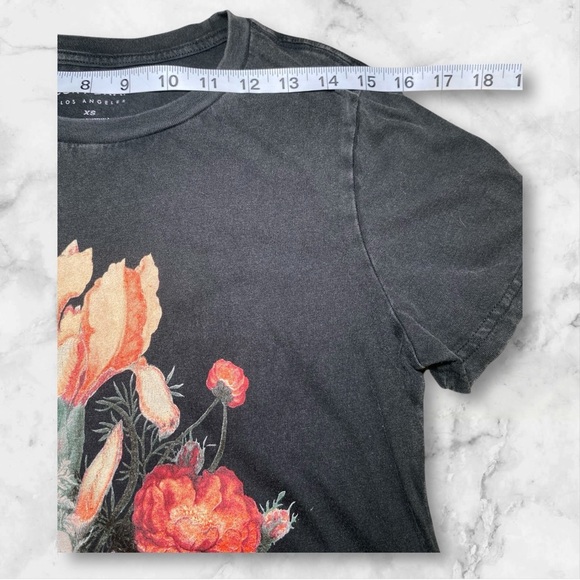 Lucky Brand Black Floral Graphic T-Shirt, XS - Picture 6 of 6
